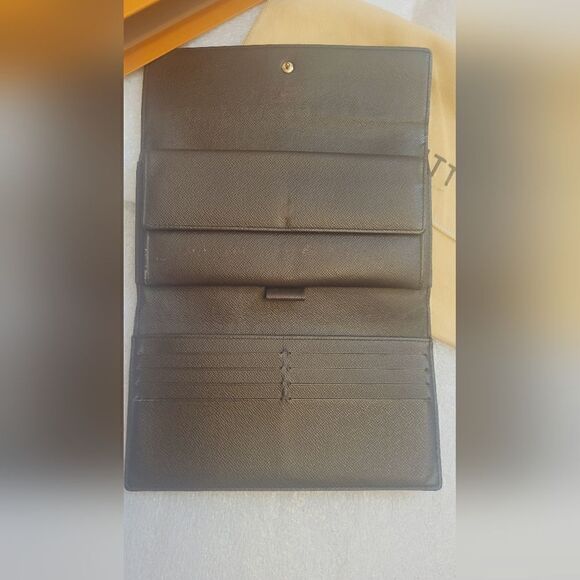 Authentic Louis Vuitton Damier Ebene Sarah Wallet International FUll set : Box - Picture 6 of 15